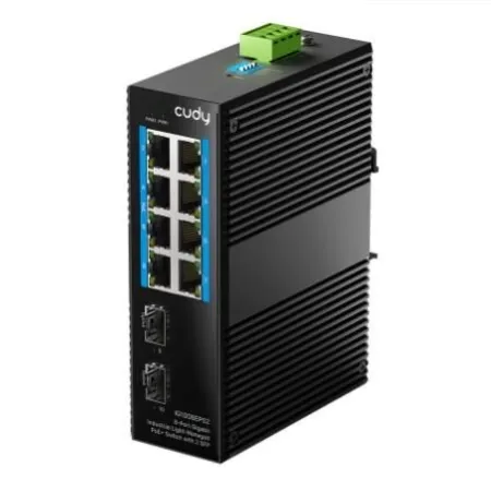 Diğer Cudy IG1008EPS2 8 Port Gigabit Industrial Light-Managed PoE+ 2 SFP Switch