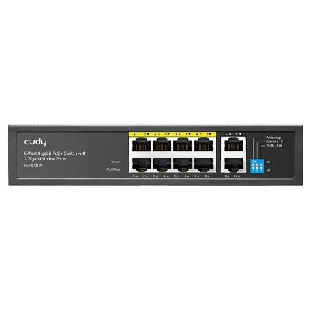 Diğer Cudy GS1010P 2 Gigabit Uplink Portlu 8 Portlu Gigabit PoE+ Switch