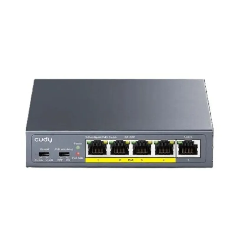 Diğer Cudy GS105P 5 Port Gigabit PoE+ Switch