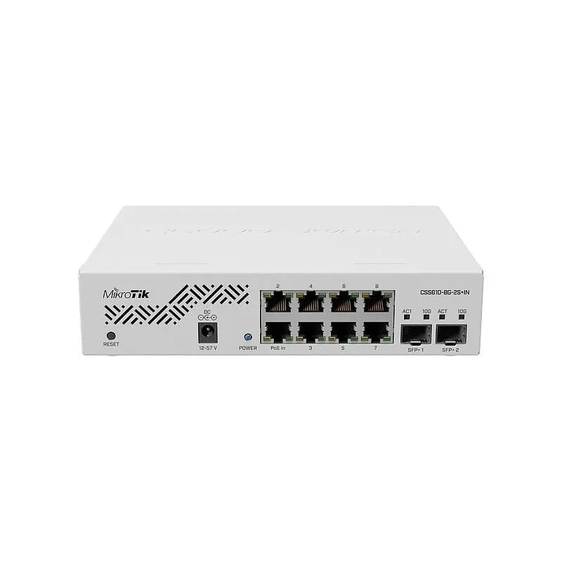 Mikrotik Networks Mikrotik CSS610-8G-2S + GİRİŞ 8 Port 610-8G-2S + IN Cloud Smart Switch