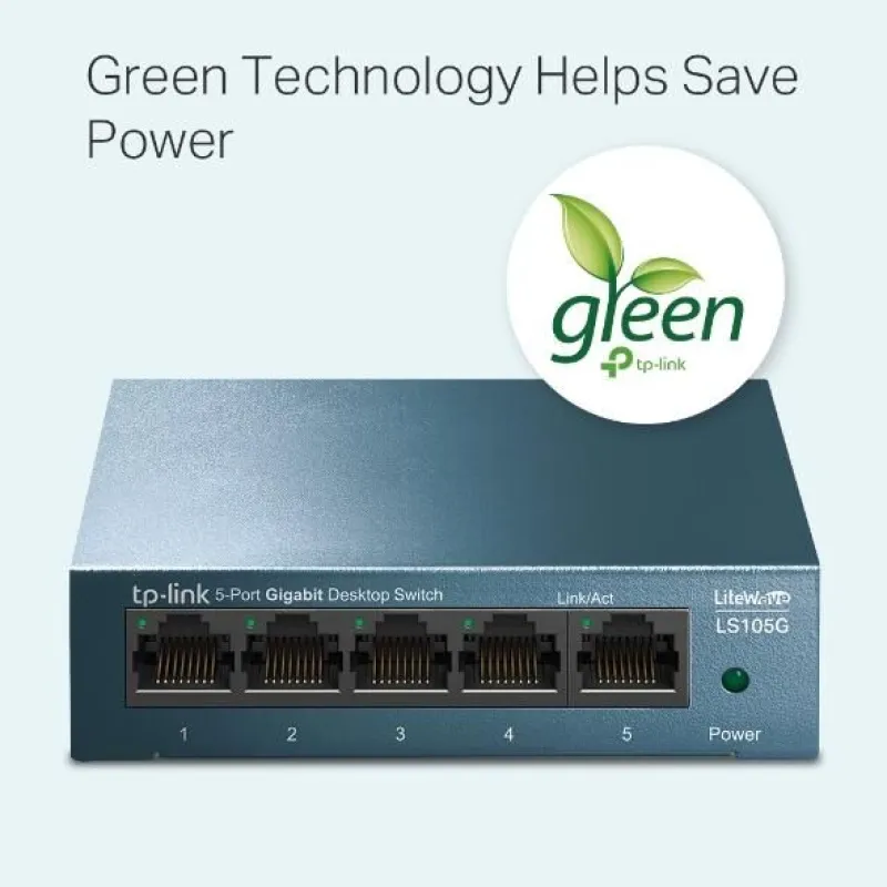TP-Link Networks TP LİNK LS105G 5 PORT 10/100/1000Mbps Desktop Gigabit Switch