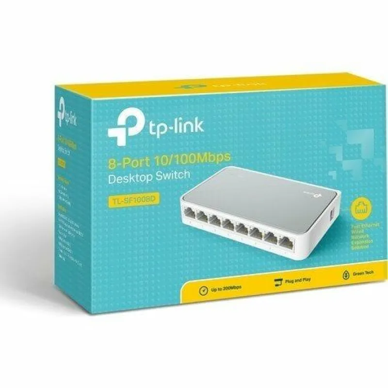TP-Link Networks Tp-Link TL-SF1008P 8 Port 10/100Mbps Masaüstü Switch