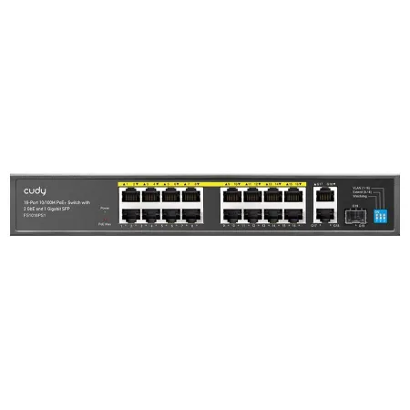 Diğer Cudy FS1018PS1 2 GbE 1SFP 16 Port 10/100M PoE+ Switch