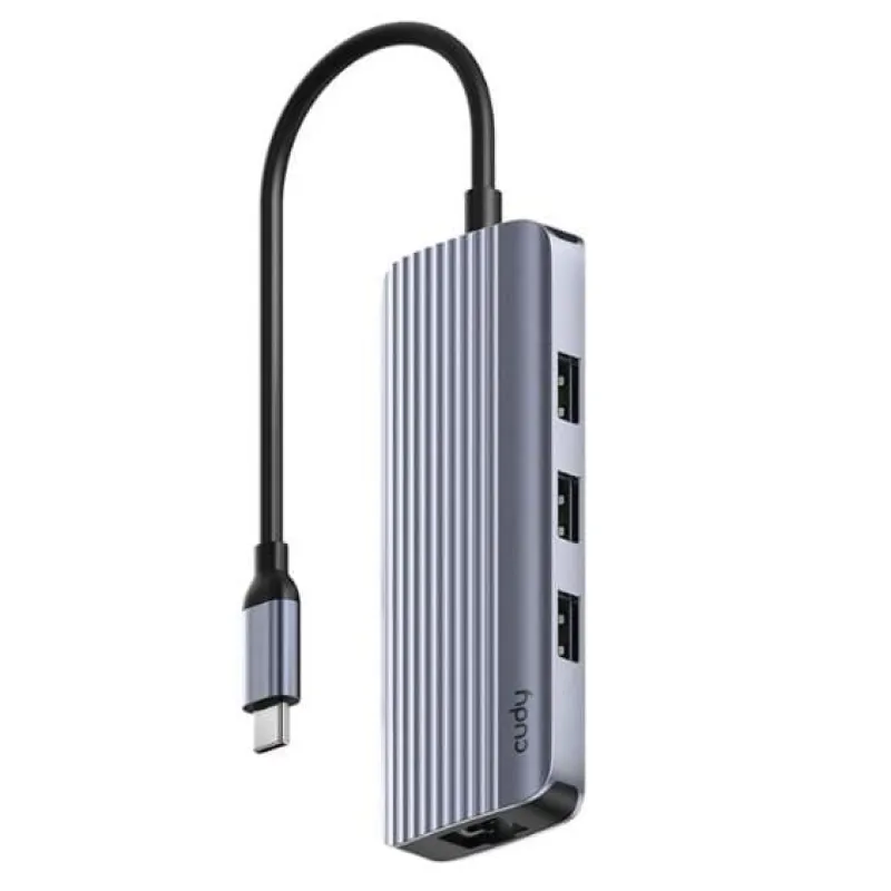 Diğer Cudy UH606 6-In-1 USB-C Hub With Gigabit Ethernet Port