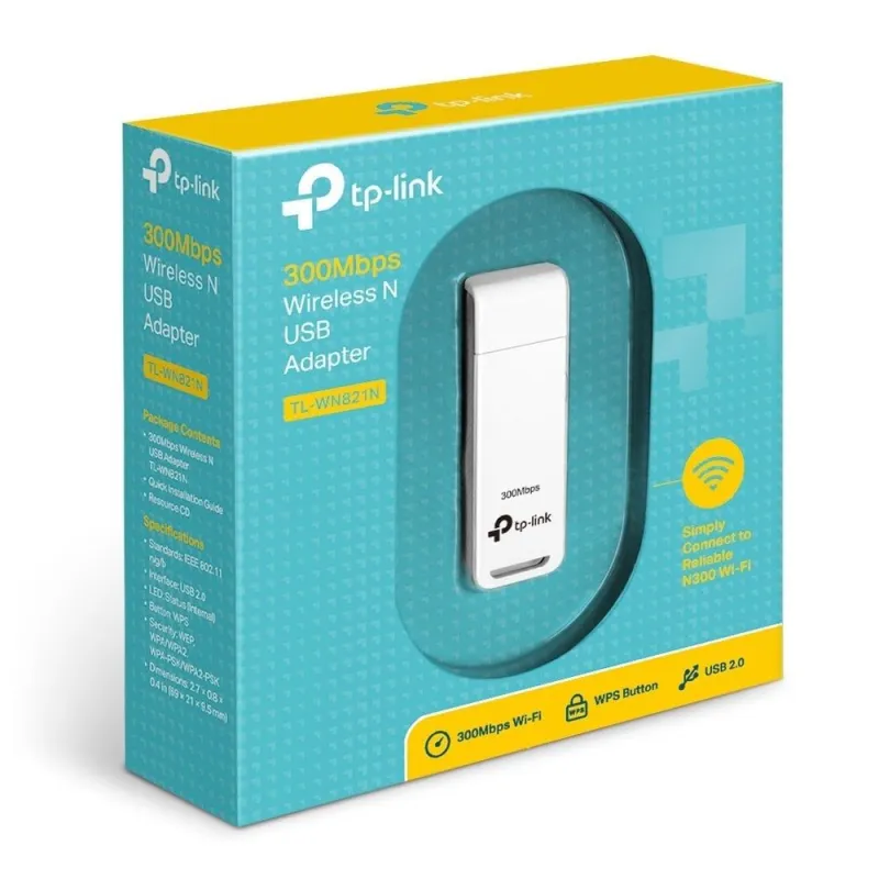 TP-Link Networks Tp-Link TL-WN821N 300MBPS Kablosuz USB Adaptör