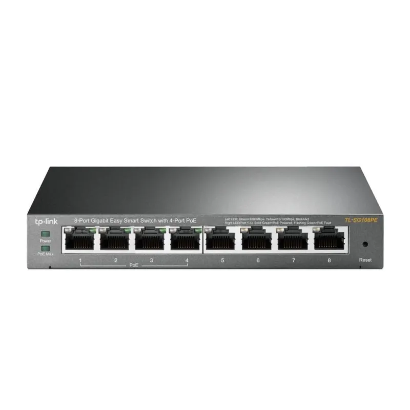 TP-Link Networks Tp-Link TL-SG108PE Easy Smart 4 Port PoE Switch