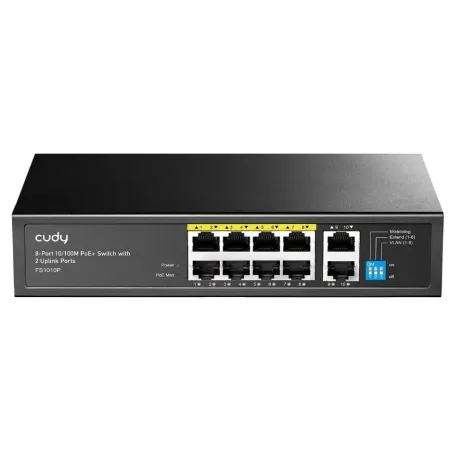 Diğer Cudy FS1010P 2 Uplink 8 Port 10/100M PoE+ Switch