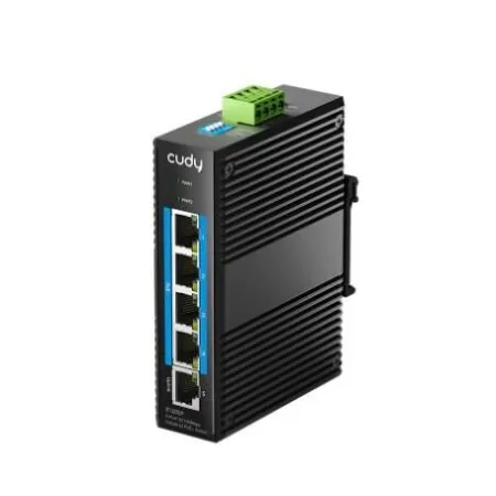 Diğer Cudy IF1005P 5 Port 10/100 Mbps Industrial PoE+ Switch
