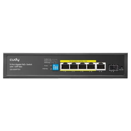 Diğer Cudy GS1005PTS1 5 Port Gigabit PoE+ Switch With 1 SFP
