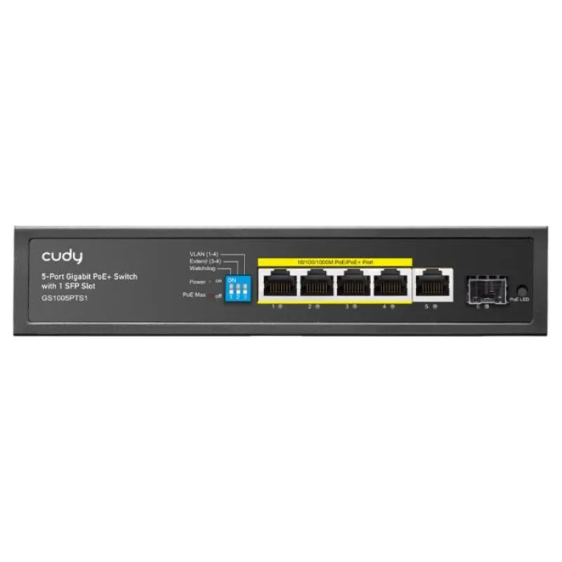 Diğer Cudy GS1005PTS1 5 Port Gigabit PoE+ Switch With 1 SFP