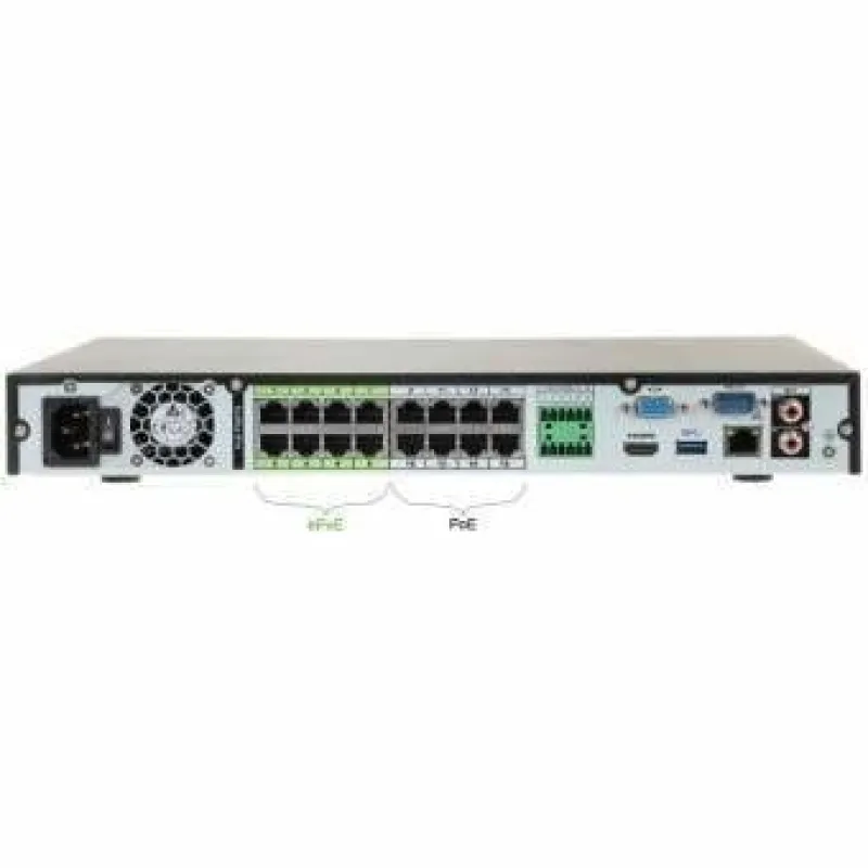 Dahua Security Dahua 16 Kanal 1U 16PoE 4K ve H.265 Pro Network Video Kaydedici