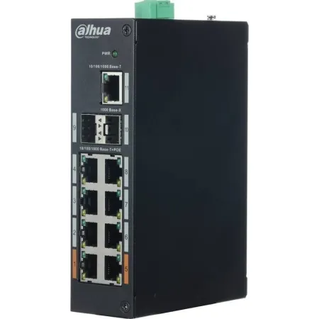 Dahua Security Dahua 8 Port PoE (Yönetilmeyen) ile 11-Port Gigabit Switch