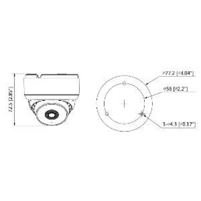 Dahua Security Dahua 3MP IR Mini Eyeball Network Kamera