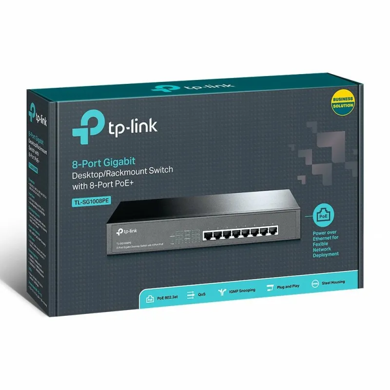 TP-Link Networks Tp-Link TL-SG1008PE 8-Port PoE+ Gigabit Switch