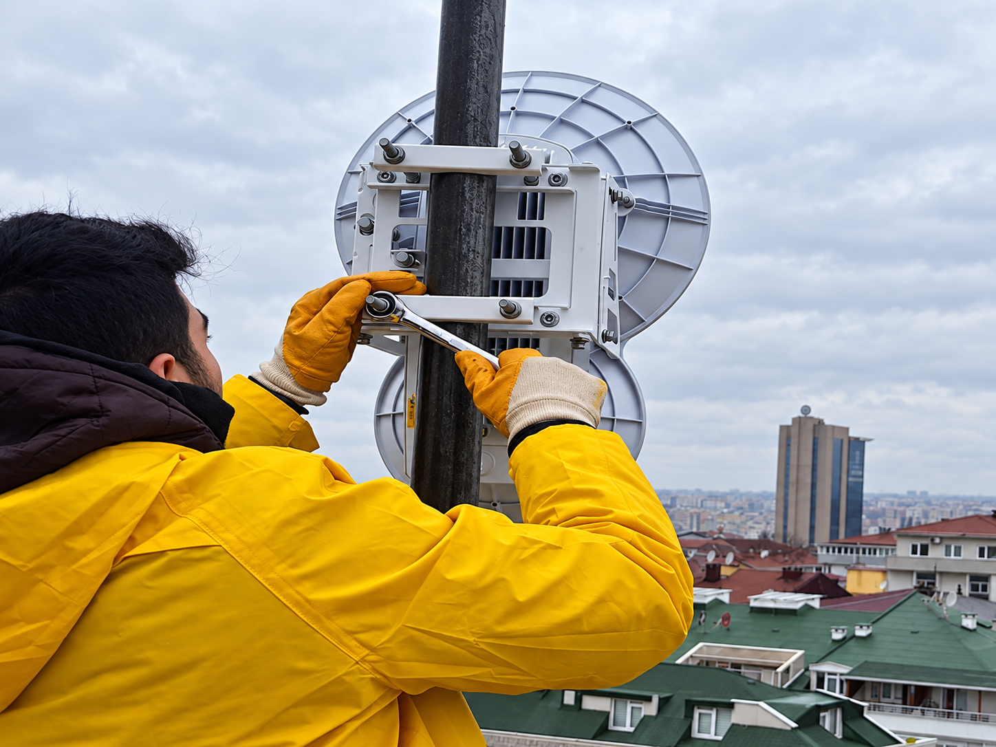 İstanbul Gelişim Üniversitesi Ubiquiti airFiber montajı