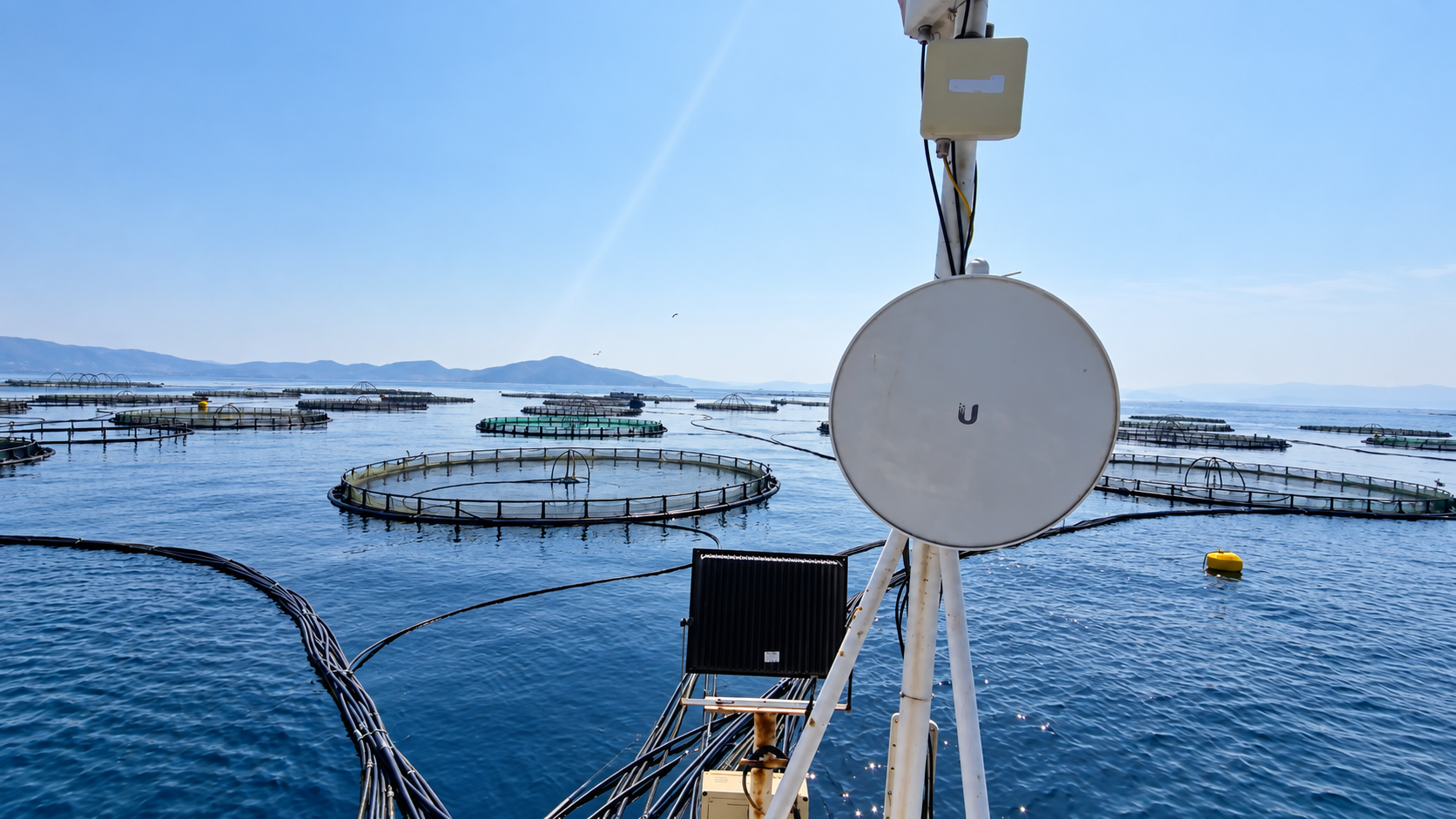Gümüşdoğa Su Ürünleri deniz üzeri Ubiquiti radyolink kurulumu