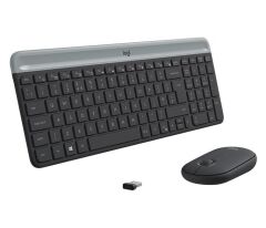 Logitech MK470 İnce Kablosuz Klavye Mouse Siyah