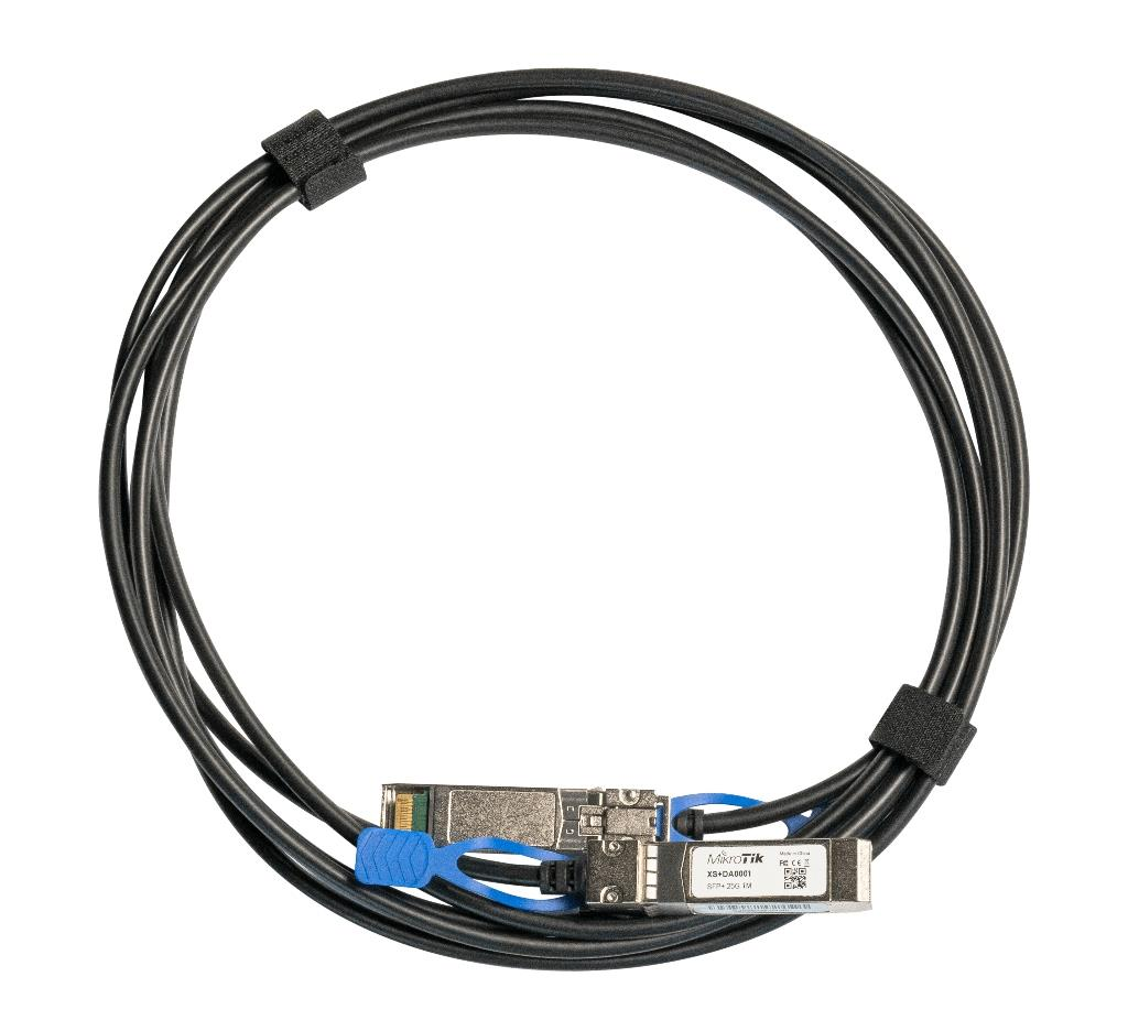 MikroTik XS+DA0001 1 m 1/10/25G SFP28 DAC Kablosu
