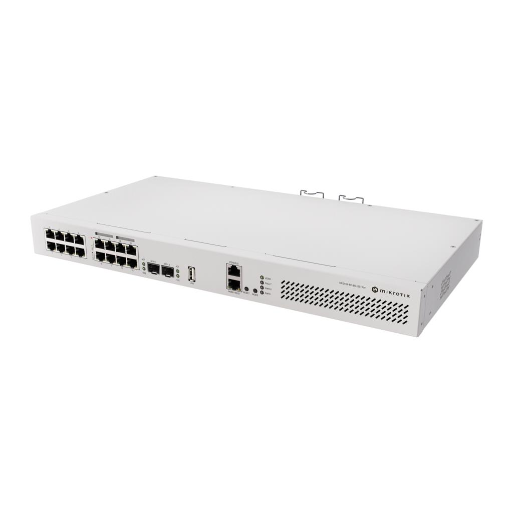 MikroTik CRS418-8P-8G-2S+RM PoE+ Yönetilebilir Switch