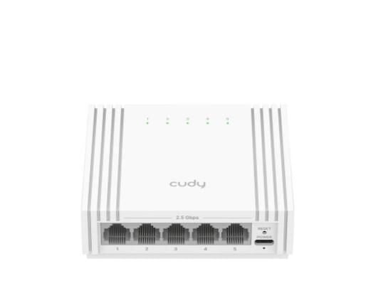 Cudy HS105U 5 Port 2.5G Hafif Yönetimli Switch With USB-C Power Input