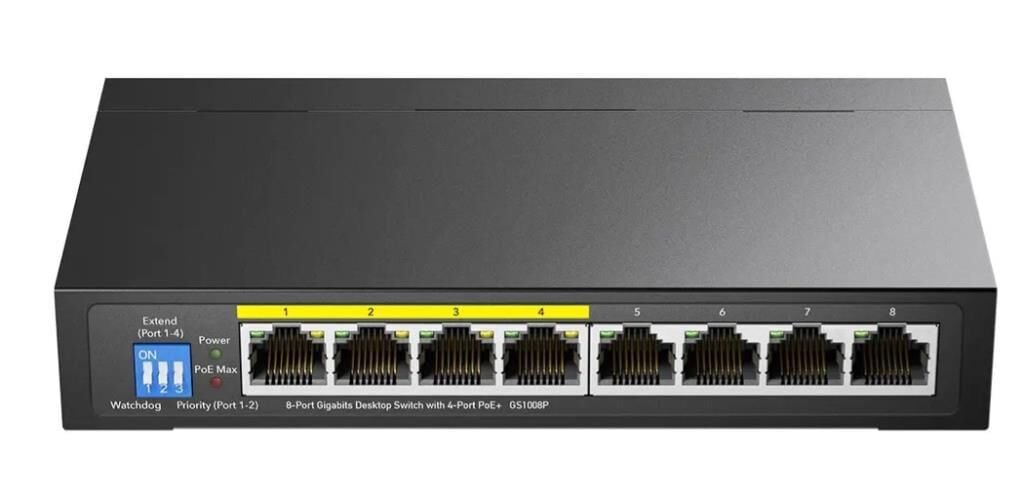 Cudy GS1008P 4 Port PoE+ 8 Port Gigabit Desktop Switch