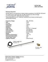 SAFNET868 - 868 Mhz 6 dbi Lora Omni Anten Dış Ortam
