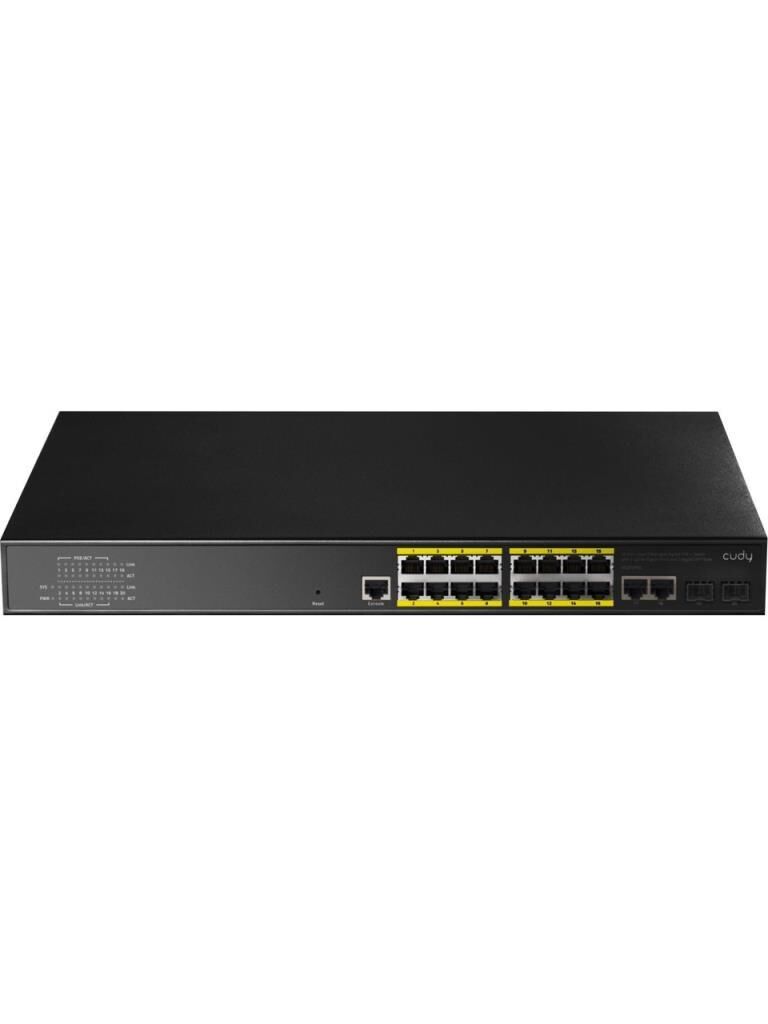 Cudy GS2018PS2 2GbE Ve 2SFP 16 GbE PoE L2 Yönetilebilir Switch