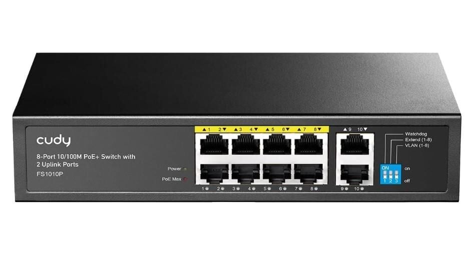 Cudy FS1010P 2 Uplink 8 Port 10/100M PoE+ Switch