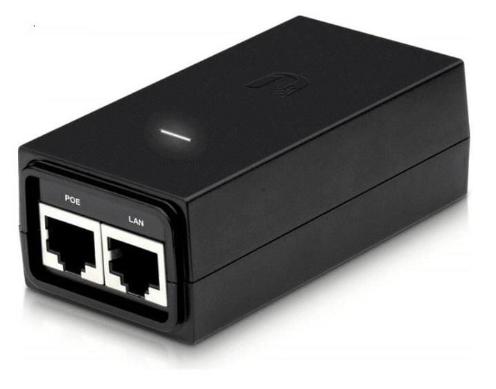 Ubiquiti PoE Adaptör, 24V 0.5 Amper Gigabit Siyah