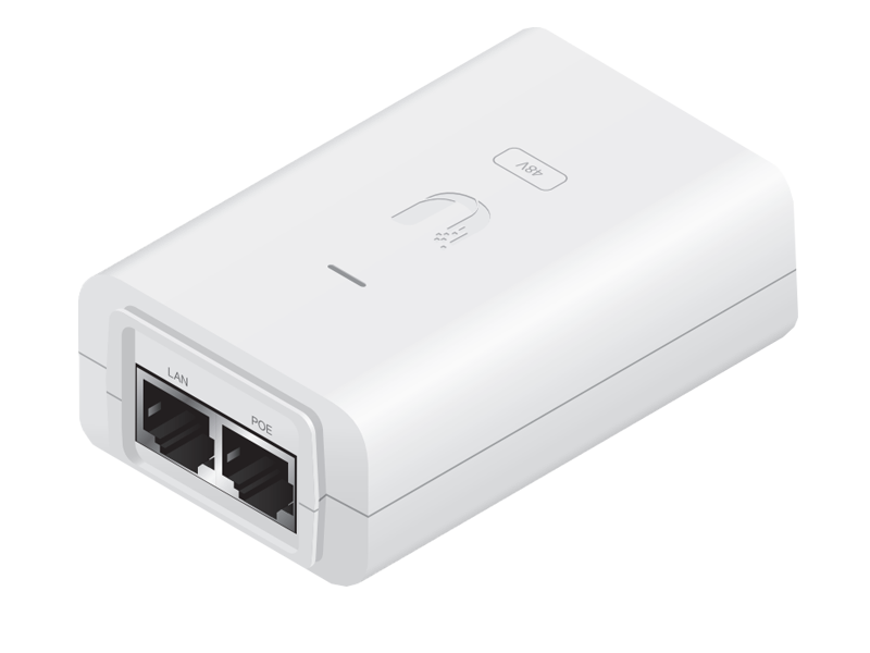 Ubiquiti PoE Adaptör, 48V 0.5 Amper, Gigabit Beyaz